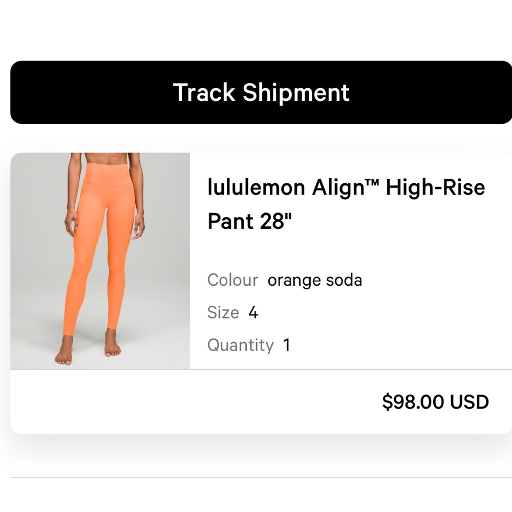 Lululemon Align High Rise 28” Legging, Size 4